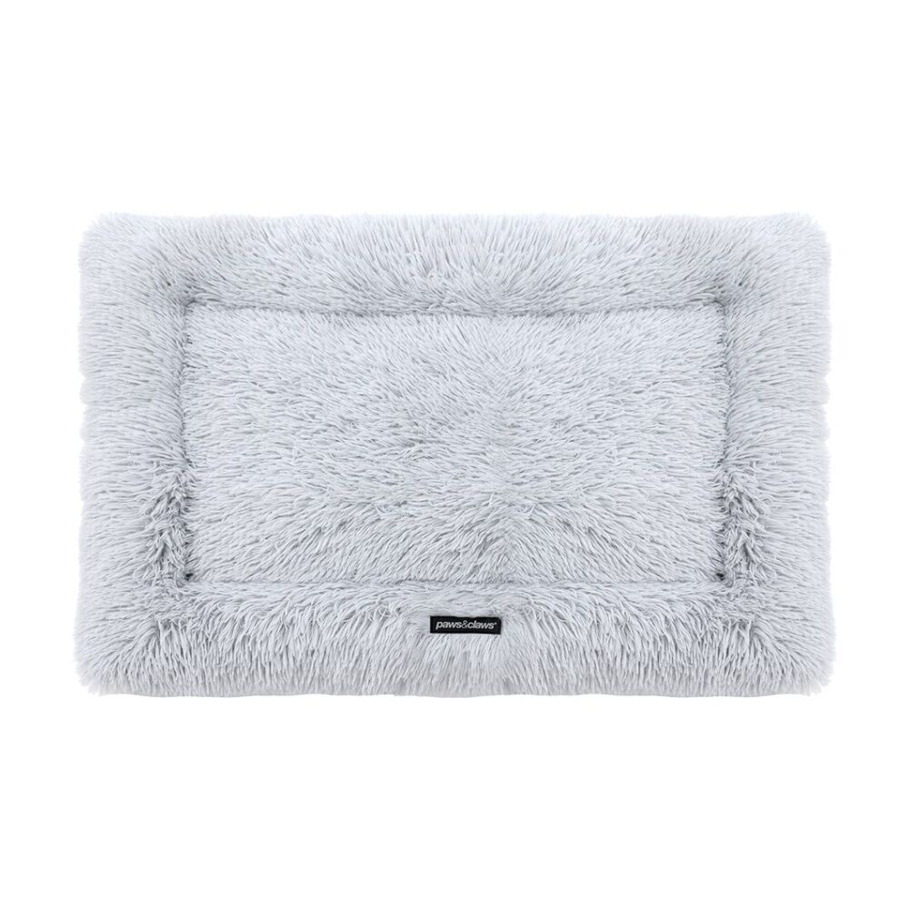 Paws and Claws Pet Mat Large 90x60x4cm Light Grey Washable Super Plush — image 6