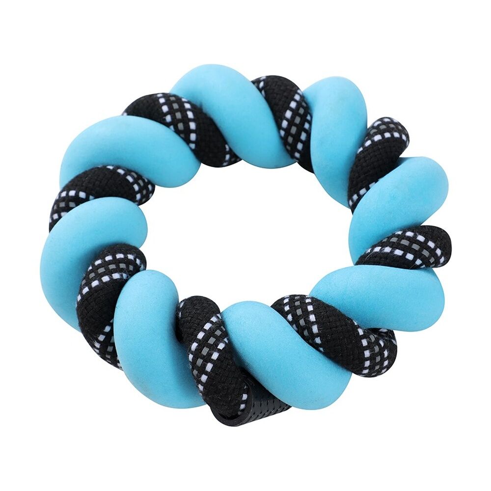 Paws and Claws Twisty Chew Ring Toy 18x4.5x4.5cm with Woven Rope Assorted — image 5
