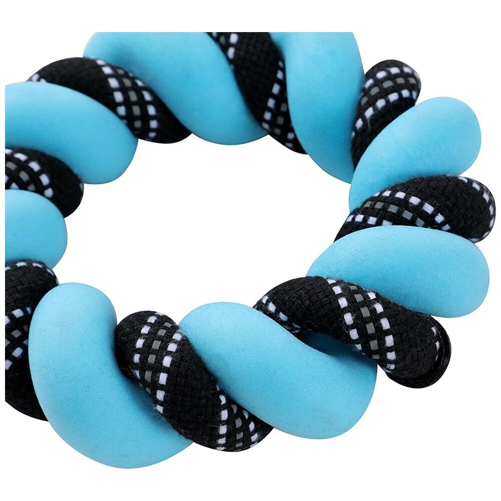 Paws and Claws Twisty Chew Ring Toy 18x4.5x4.5cm with Woven Rope Assorted — image 4