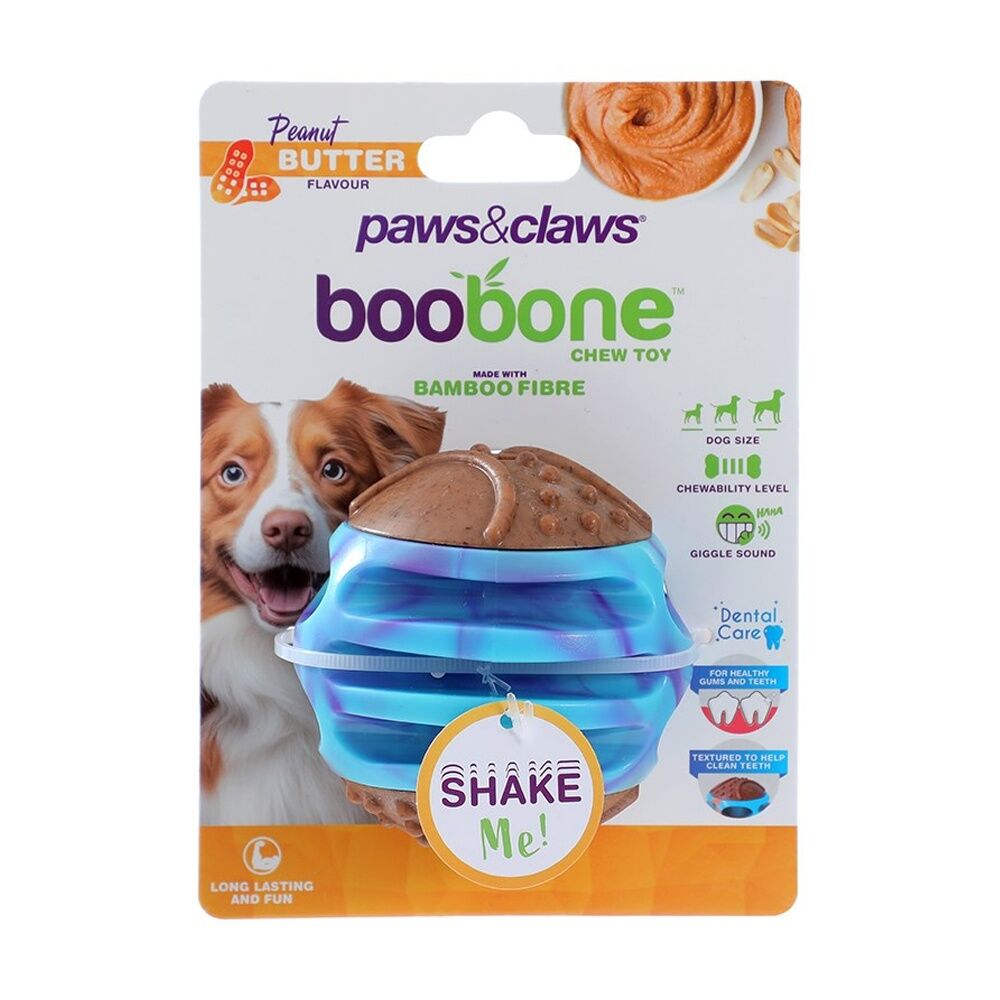 Paws and Claws Boobone TPR Giggle Ball Chicken and Peanut Butter Assorted