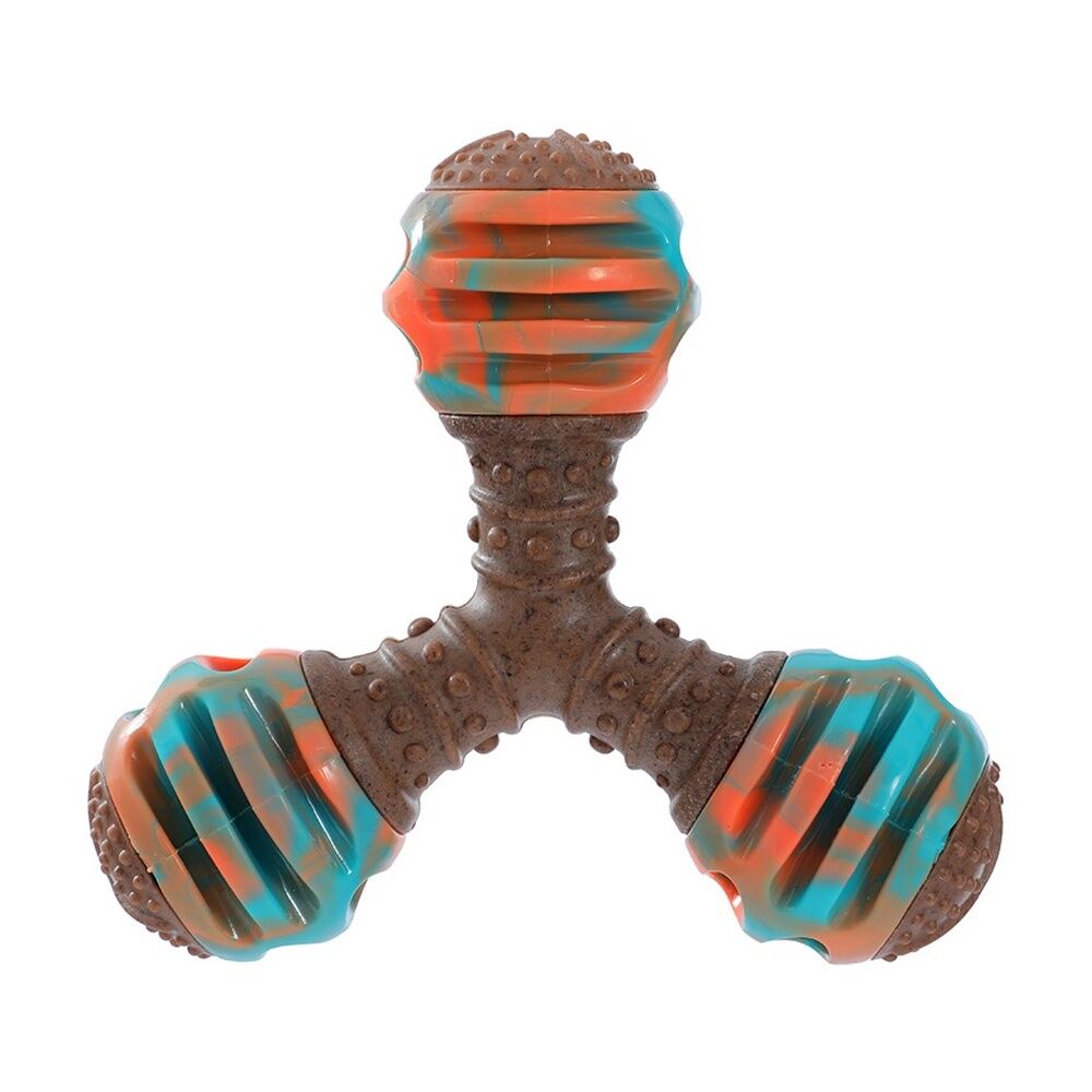 Paws and Claws Boobone TPR Giggle Tri Toy Chicken & Peanut Butter Assorted (6 Pack) — image 9