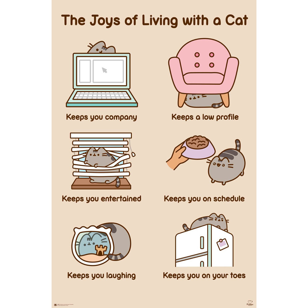 4970-pusheen-the-joys-of-living-with-a-cat-poster-91-5x61cm-home-room-decor
