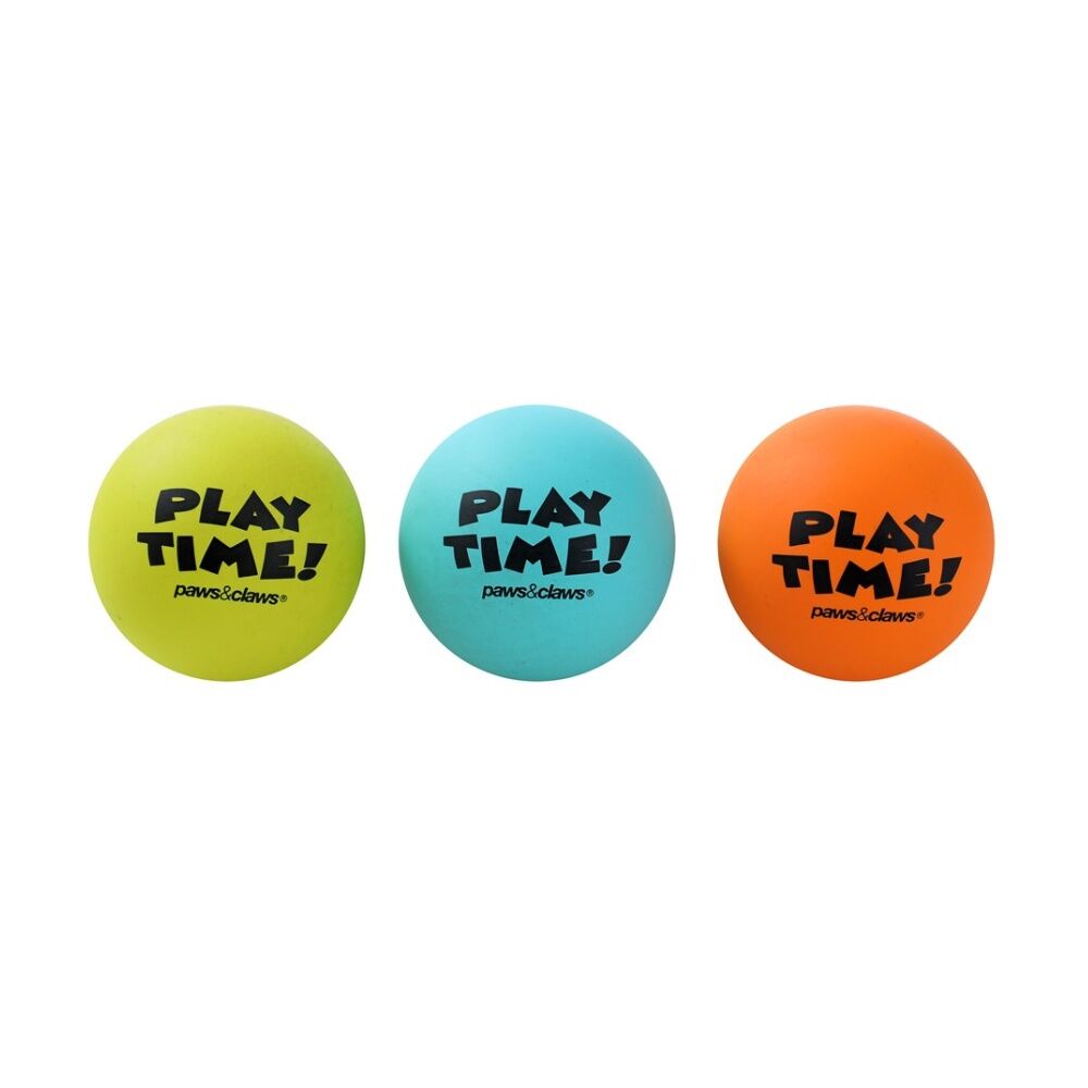 Paws and Claws 3pc Paws and Claws Flexi-Bounce Ball 6cm Rubber Made Lightweight (6 Pack) — image 3