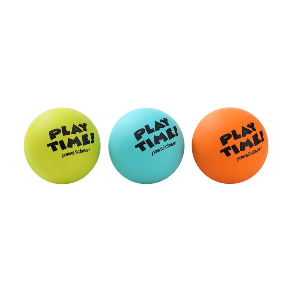 Paws and Claws 3pc Paws and Claws Flexi-Bounce Ball 6cm Rubber Made Lightweight (6 Pack) — image 4