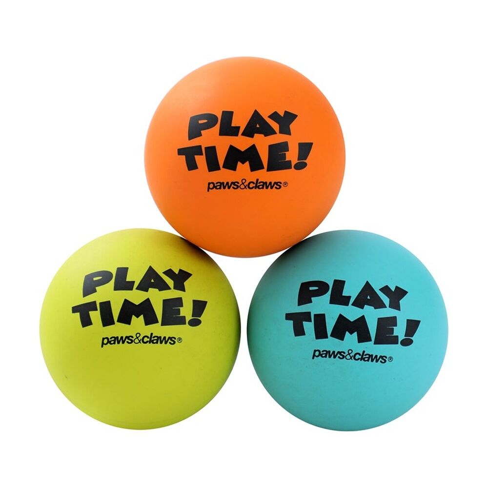 Paws and Claws 3pc Paws and Claws Flexi-Bounce Ball 6cm Rubber Made Lightweight (6 Pack) — image 5