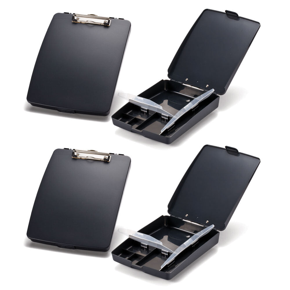 Esselte Smart Desk Portable Table Organiser/Storage w/ 6 Compartments Black (2 Pack)