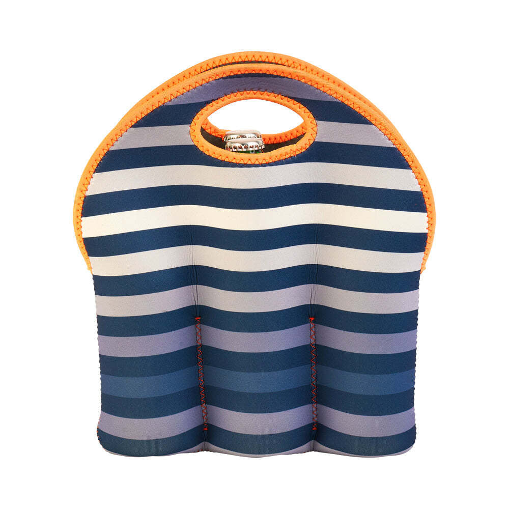Annabel Trends Neoprene 6-Bottle Carrier 30cm Barware Storage Gradient Stripe (2 Pack) — image 2
