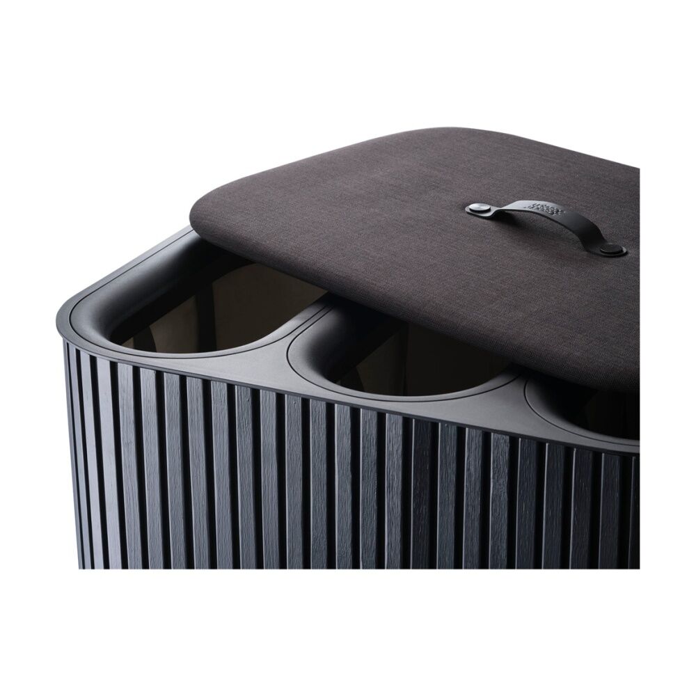 Joseph Joseph 90L Laundry Basket 3 Compartments With Drop-In Handles Black — image 9
