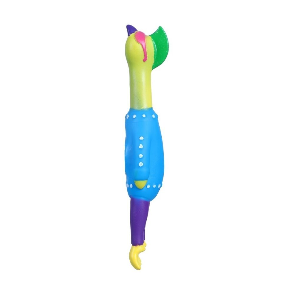 Paws and Claws Vinyl Neon Squeaky Chicken 25x7x4cm Tough Rubber Assorted (6 Pack) — image 4