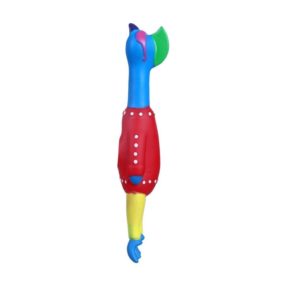 Paws and Claws Vinyl Neon Squeaky Chicken 25x7x4cm Tough Rubber Assorted (6 Pack) — image 6