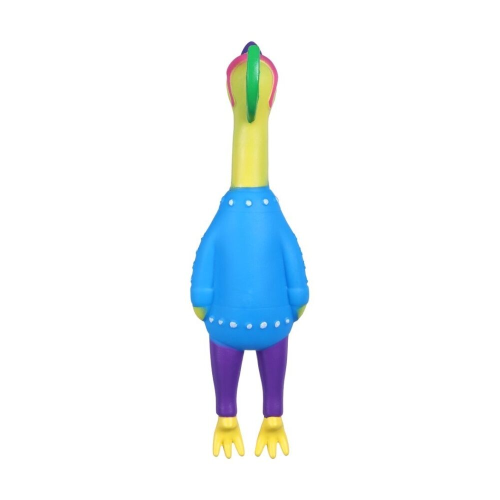 Paws and Claws Vinyl Neon Squeaky Chicken 25x7x4cm Tough Rubber Assorted (6 Pack) — image 7