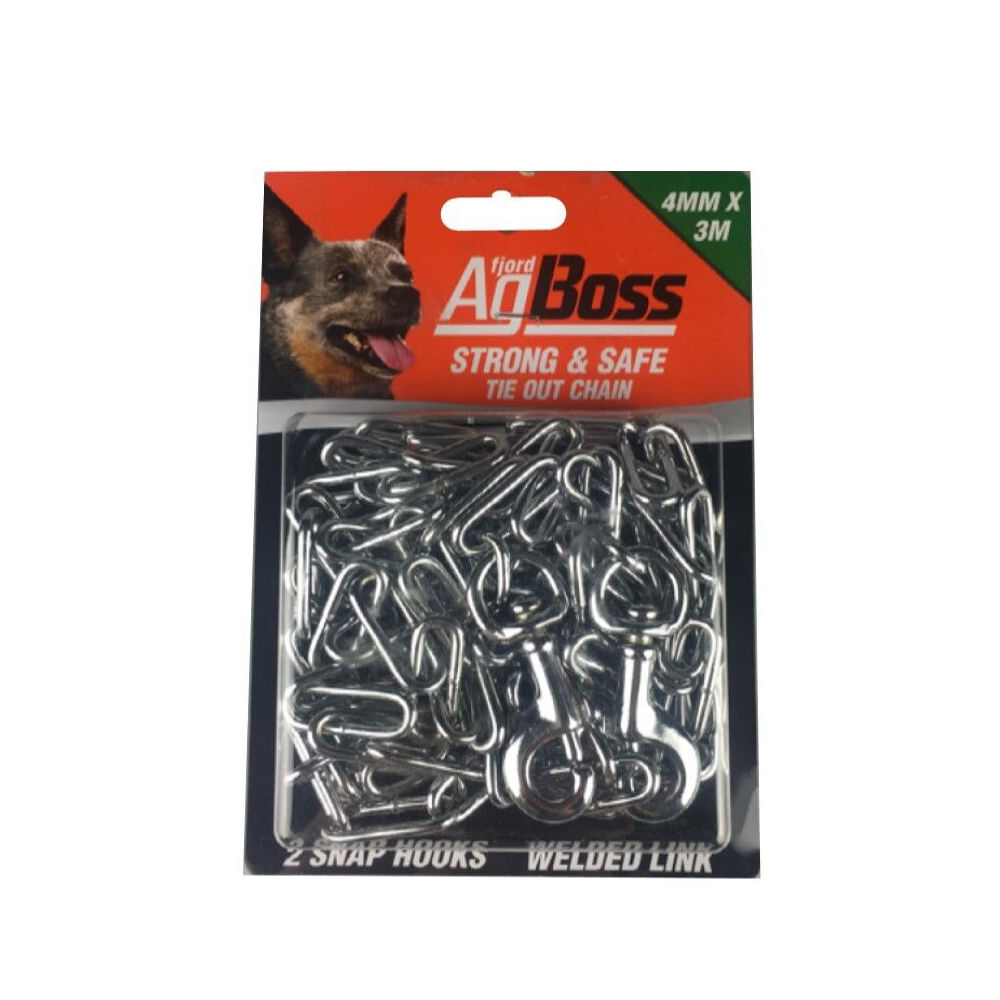 Agboss Heavy Duty Adjustable Welded Link Tie Out Chains 4mmx3m (2 Pack) — image 2
