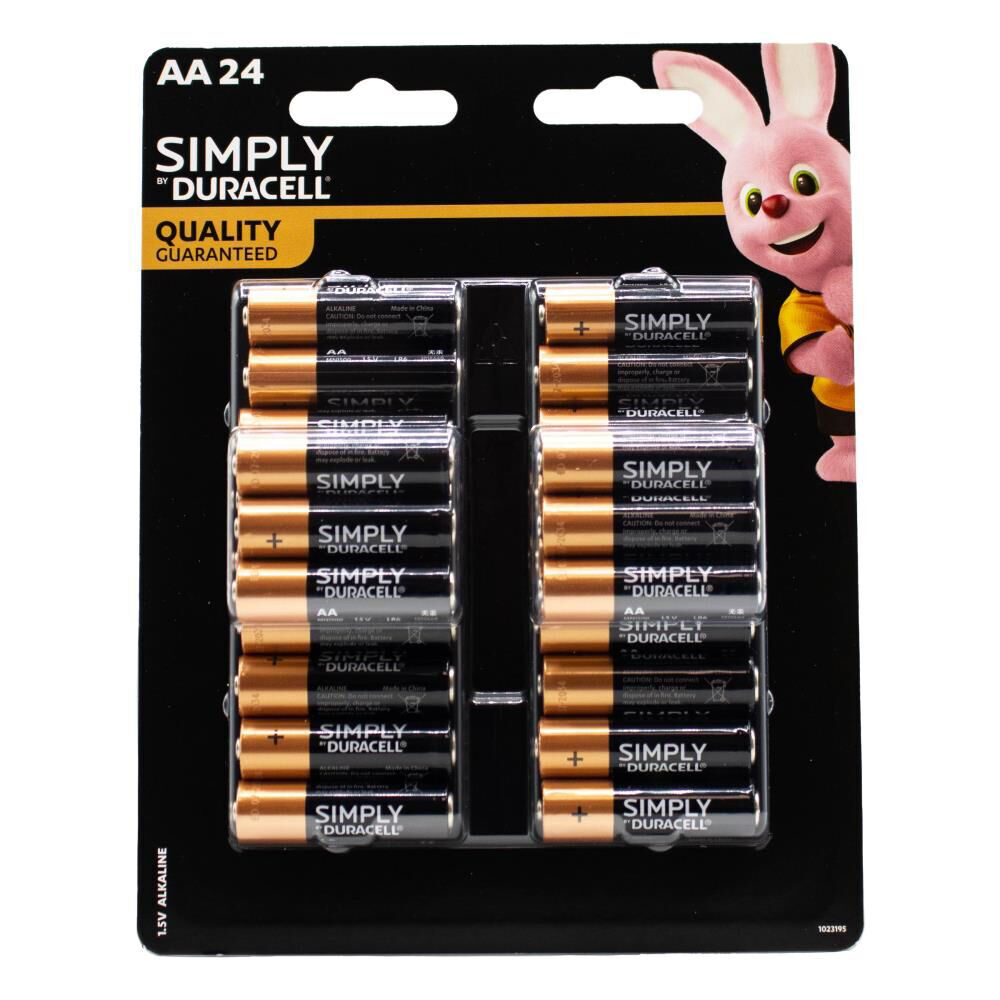 Duracell AA Size 1.5V Alkaline Battery Pack Single-Use Batteries (24 Pieces)