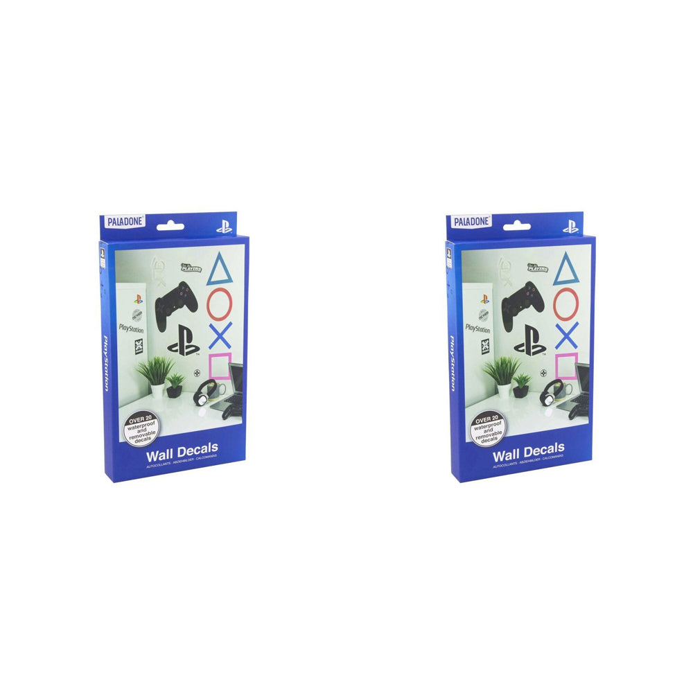 Sony Playstation Wall Decals 4-Sheet Waterproof Removeable Vinyl Sticker Set (2 Pack)