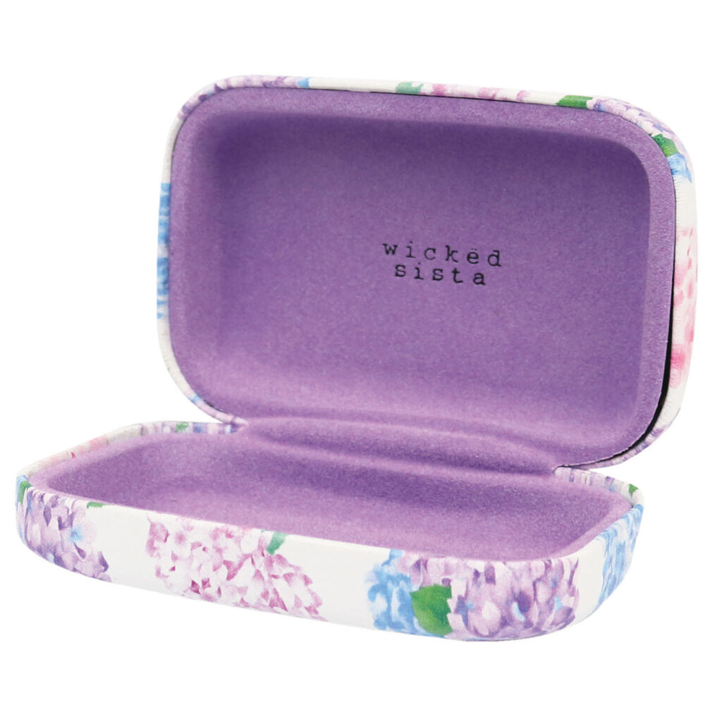 Wicked Sista 8.5x2.5cm Hydrangeas Rectangle Jewellery Hard Cover Travel Case — image 2
