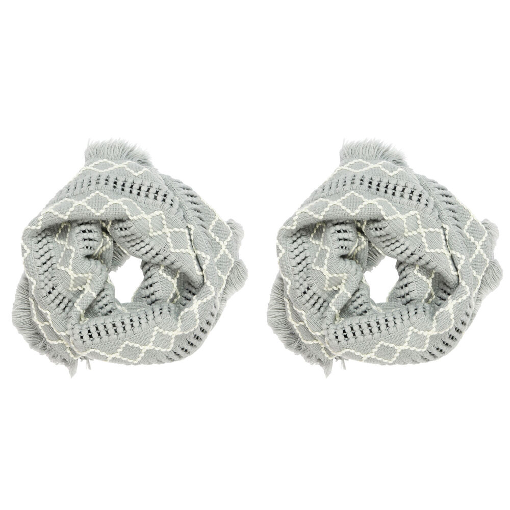 Wicked Sista Acrylic Samantha Snood Winter Neck Warmer One Size Light Grey (2 Pack)