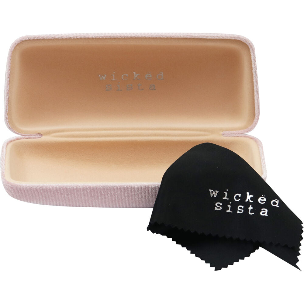 Wicked Sista 16x7cm Pink Velvet Polyester Eyewear Storage Travel Case Holder (2 Pack) — image 3
