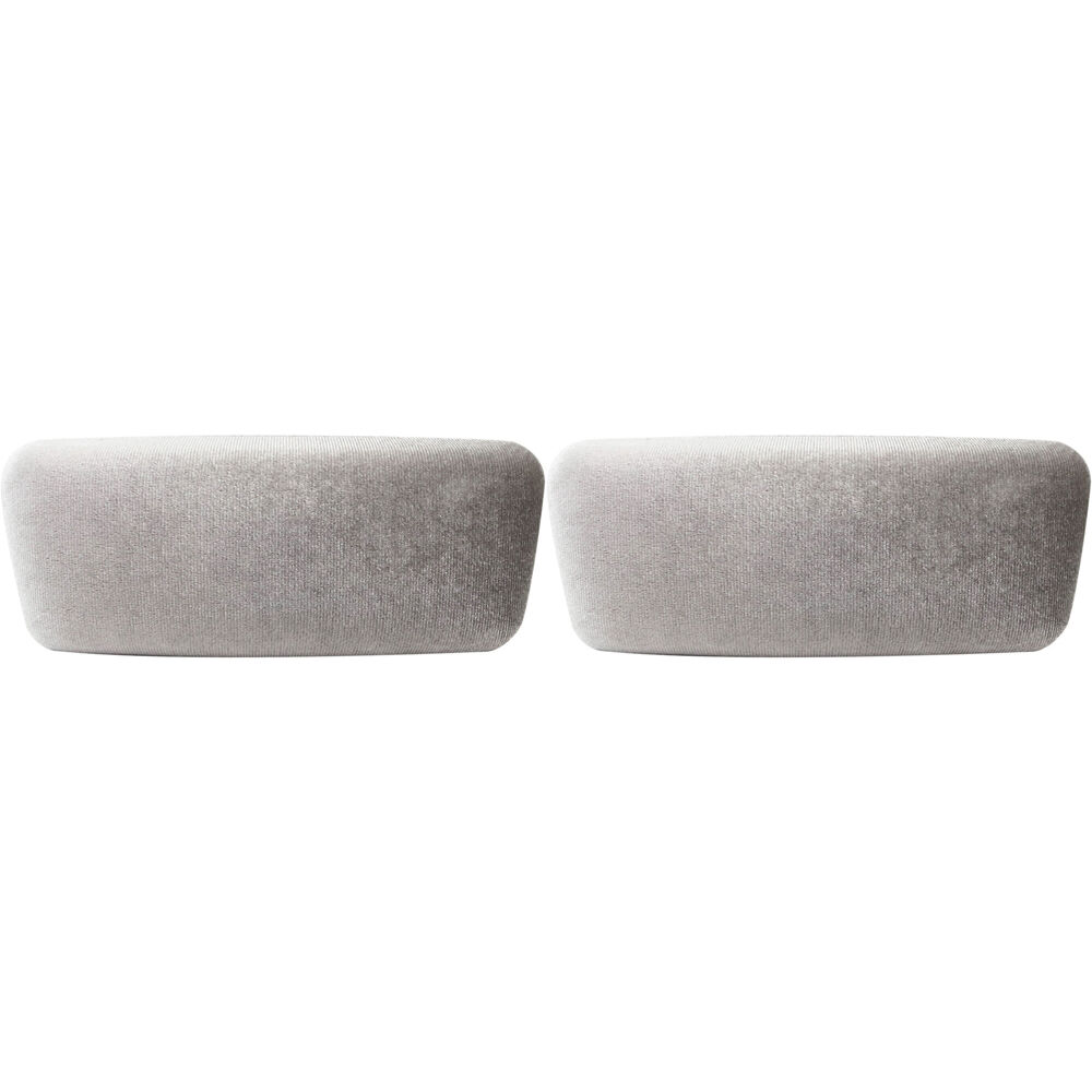 Wicked Sista 16x7cm Pearl Grey Velvet Polyester Eyewear Storage Travel Case (2 Pack)