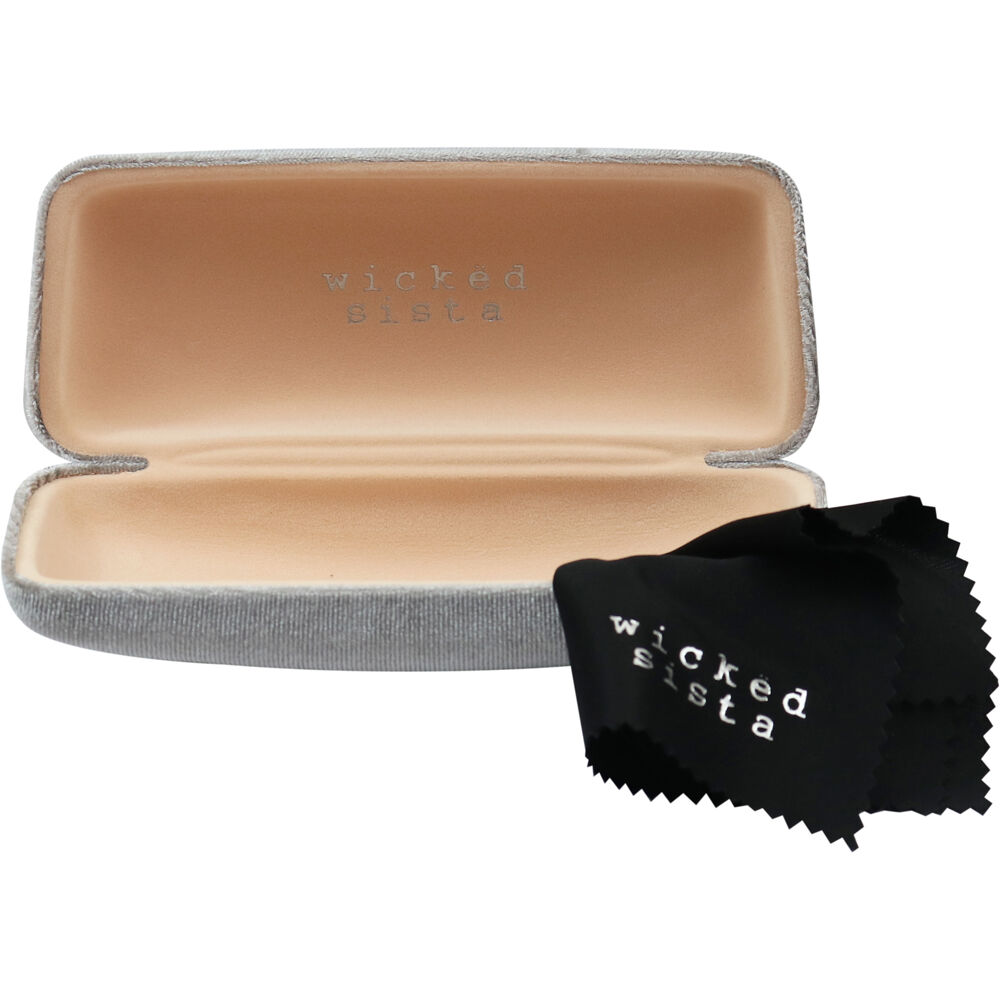 Wicked Sista 16x7cm Pearl Grey Velvet Polyester Eyewear Storage Travel Case (2 Pack) — image 3