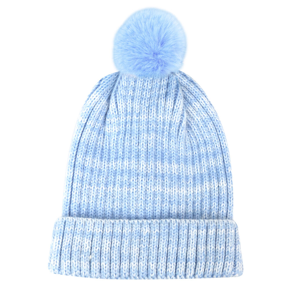 Foote Street Casey Toddler Beanie Soft Acrylic Winter Hat - 8M-2Y - Blue