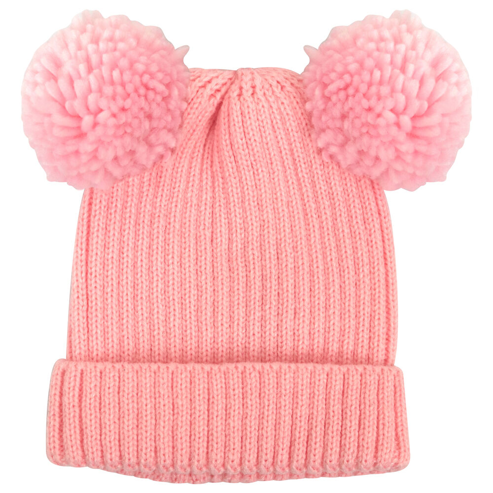 Foote Street Poppy Beanie For Toddlers - Winter Cap - Soft Pink - 8M-2Y (2 Pack) — image 2