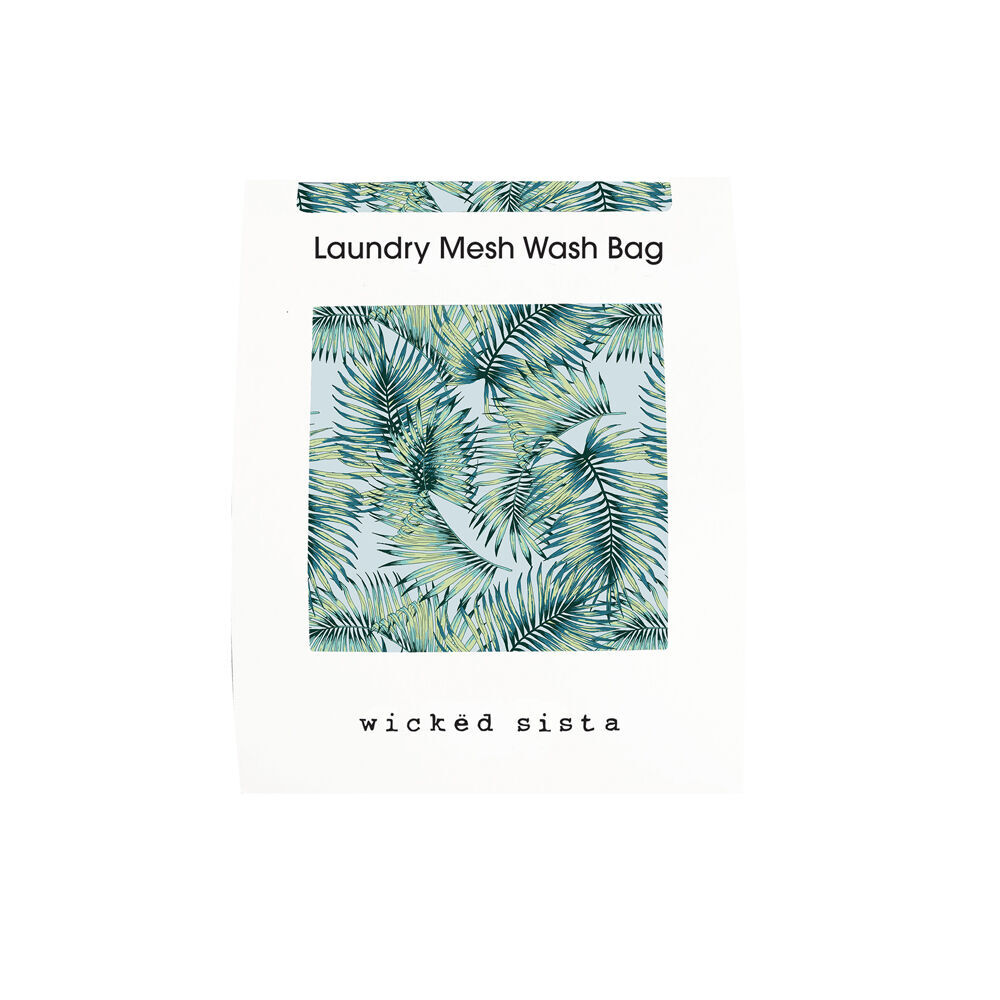 Wicked Sista Tropical Leaves Delicate Laundry Mesh Wash Bag w/Zip Lock 40x50 (2 Pack) — image 3
