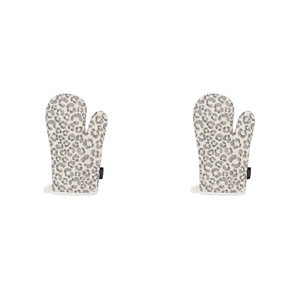 Wicked Sista Oven Mitt Heat Resistant Kitchen Gloves Watercolour Leopard (2 Pack)