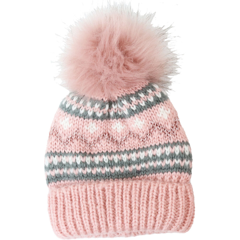 Foote Street Unisex Nordic Beanie Cosy For Kids S/M Dusty Pink 3Y-6Y (2 Pack) — image 2