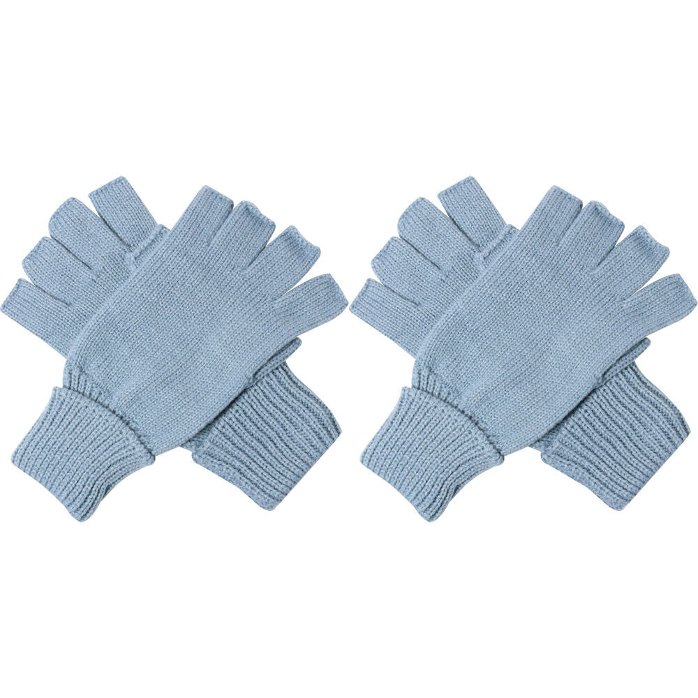 Wicked Sista Fingerless Soft Knitted Winter Gloves One Size Dusty Blue (2 Pack)
