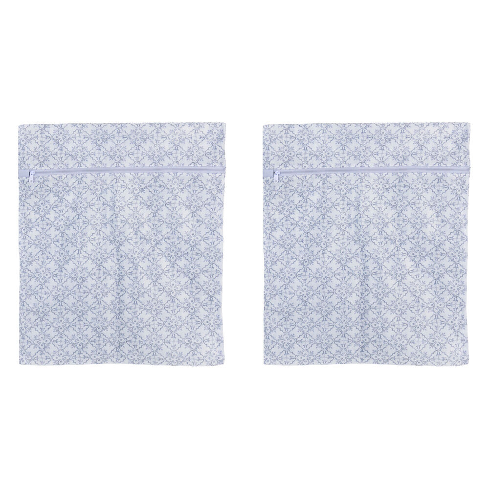 Wicked Sista Casablanca Delicate Laundry Mesh Wash Bag w/ Zip Lock 40x50cm (2 Pack)