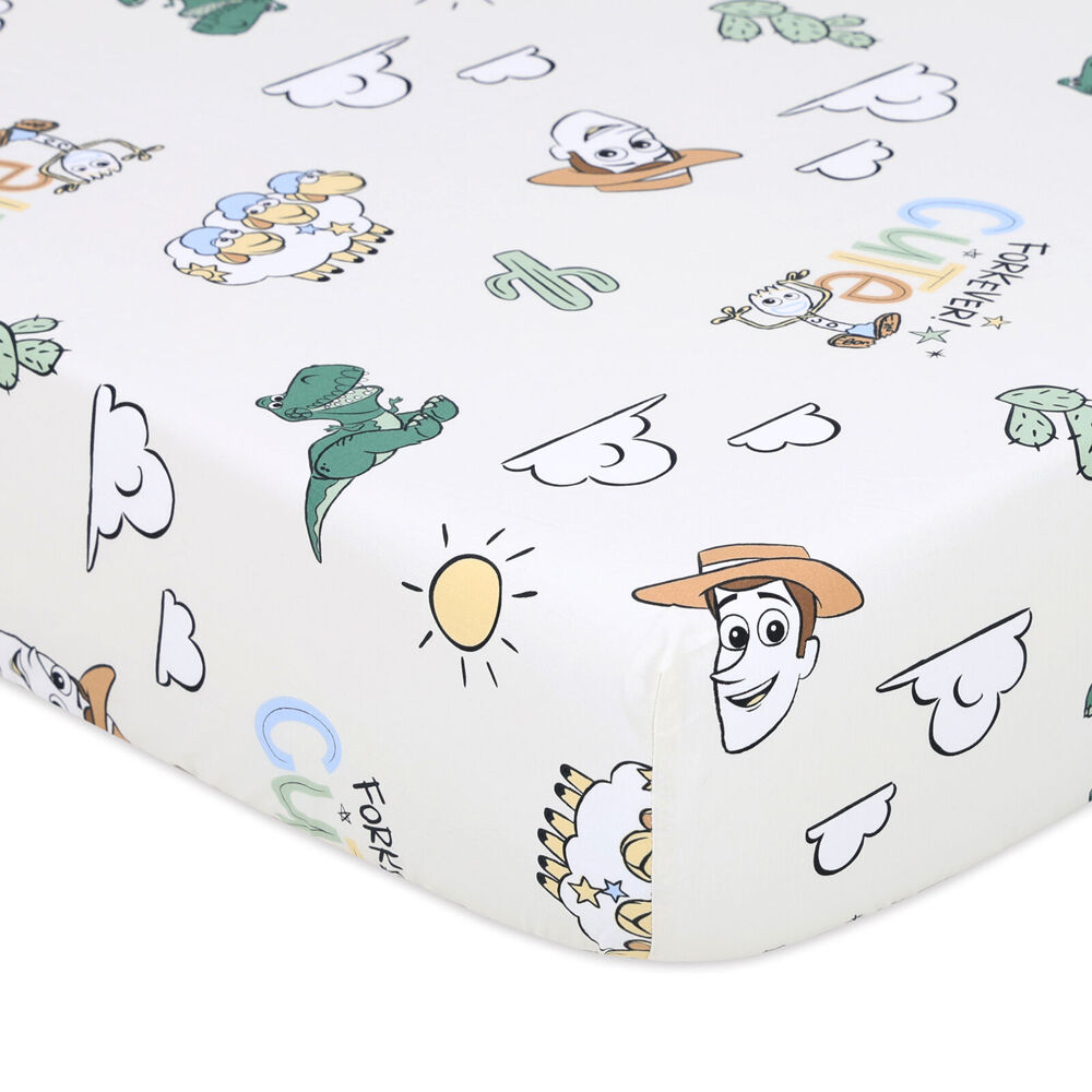 Disney Toy Story Baby/Kids Soft Cot Fitted Cotton Bedding Sheet 132x77cm (2 Pack) — image 3