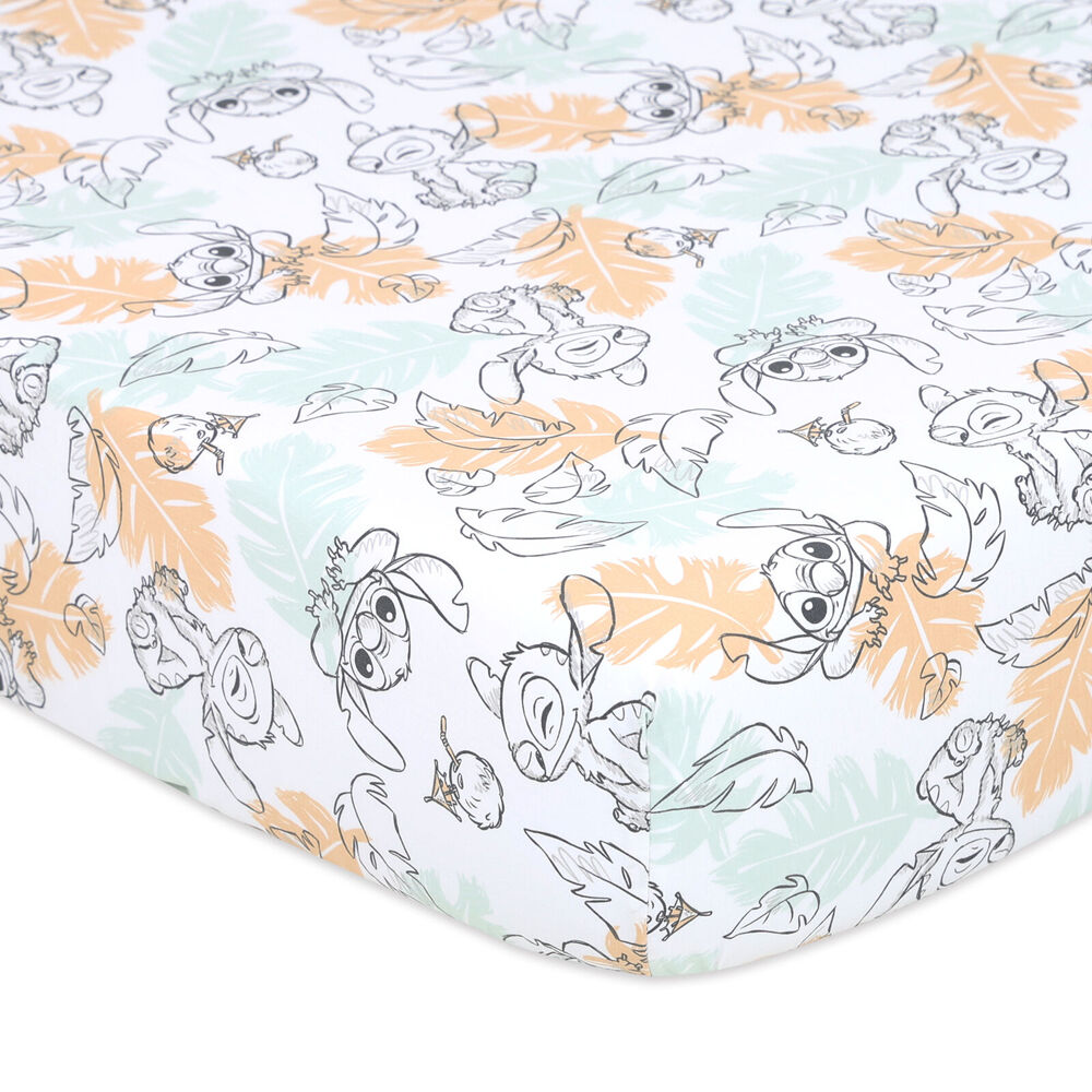 Disney Stitch Baby/Kids Soft Comfort Cot Fitted Cotton Sheet 132x77cm (2 Pack) — image 3