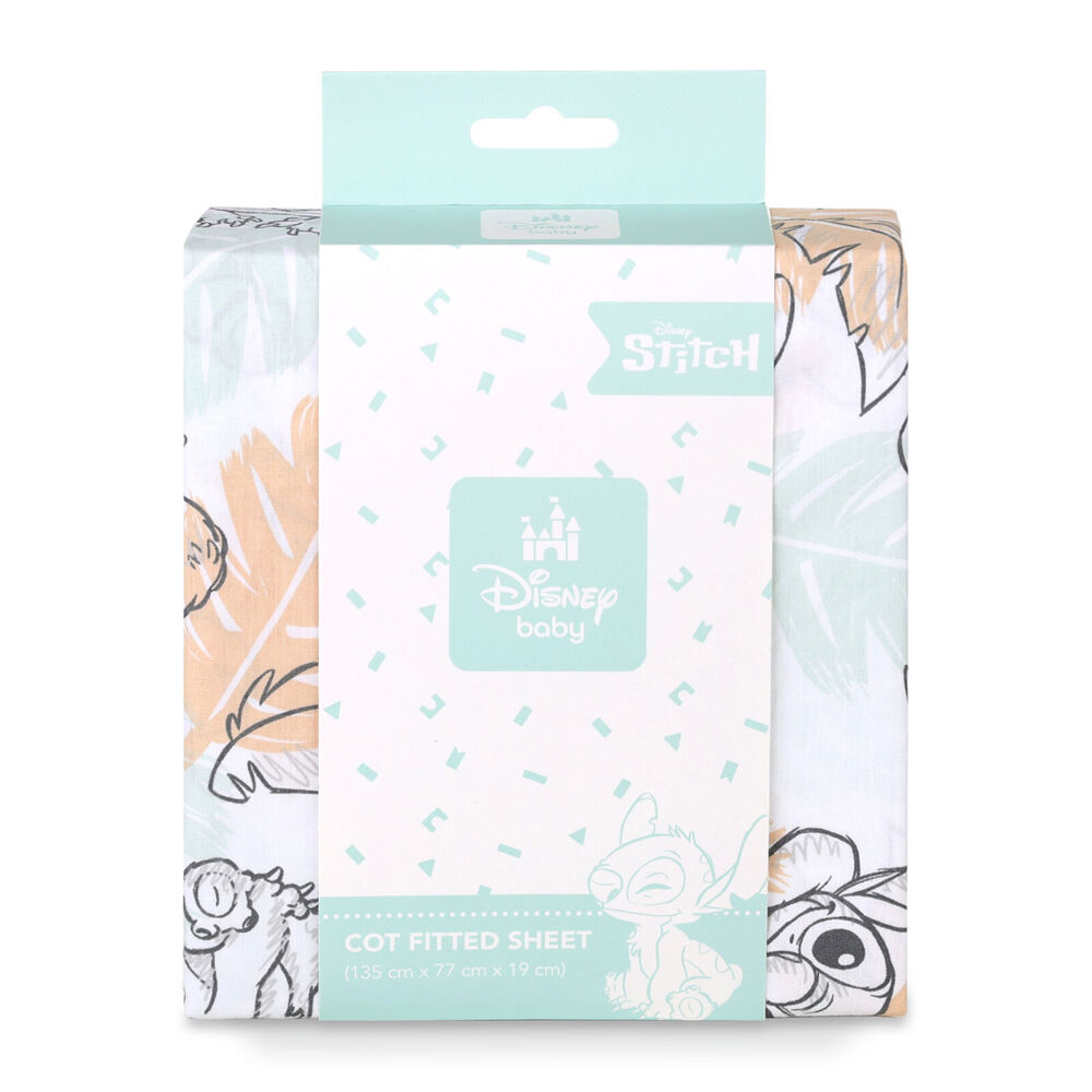Disney Stitch Baby/Kids Soft Comfort Cot Fitted Cotton Sheet 132x77cm (2 Pack) — image 2
