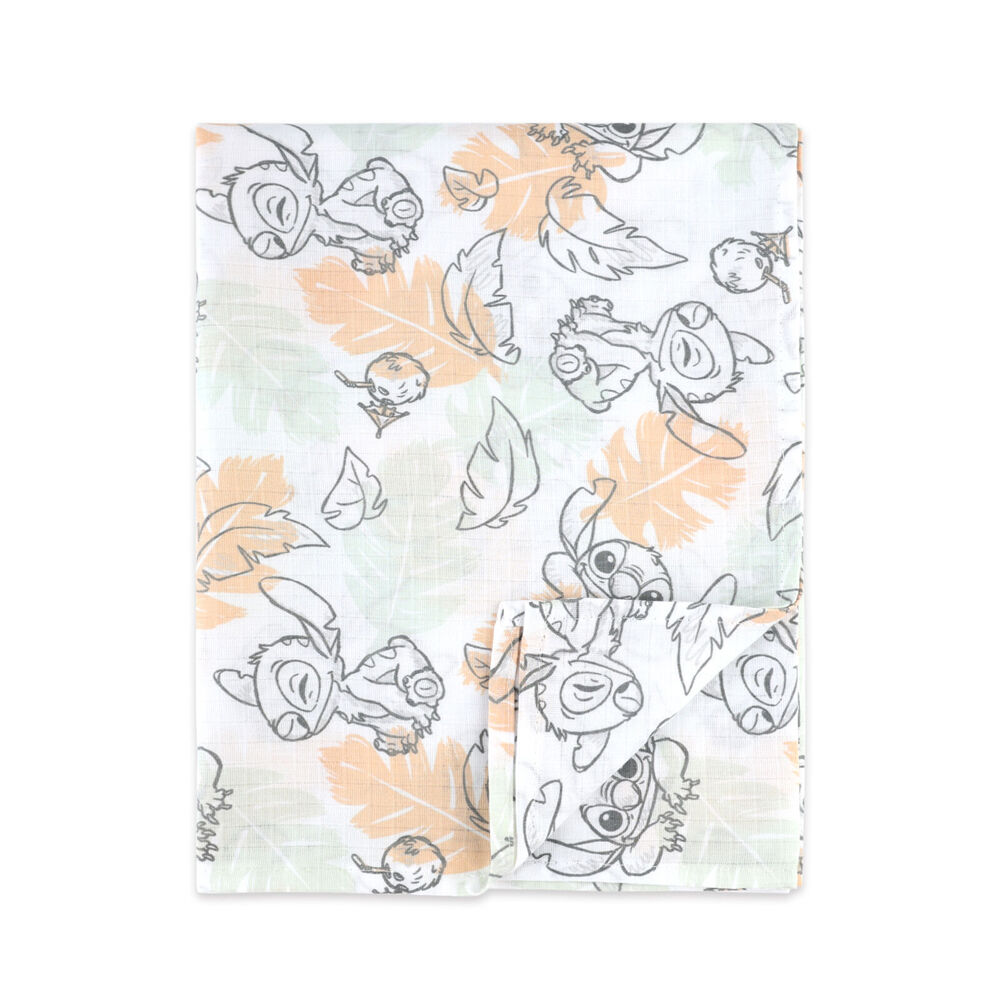 Disney Stitch Baby/Kids Cotton Muslin Wrap 100x100cm Swaddle Blanket (4 Pieces) — image 3