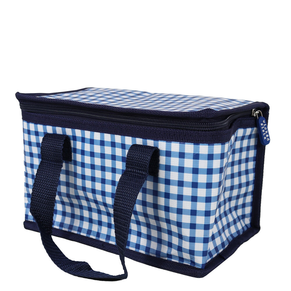 Wicked Sista 230x150x130mm Navy Gingham Recycled Tote Insulated Lunchbox