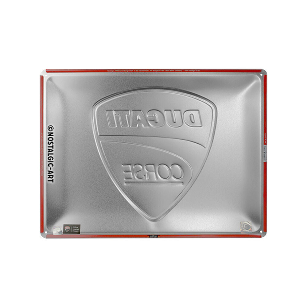 Nostalgic-Art Large 30x40x0.5cm Ducati Corse Logo Metal Decorative Sign