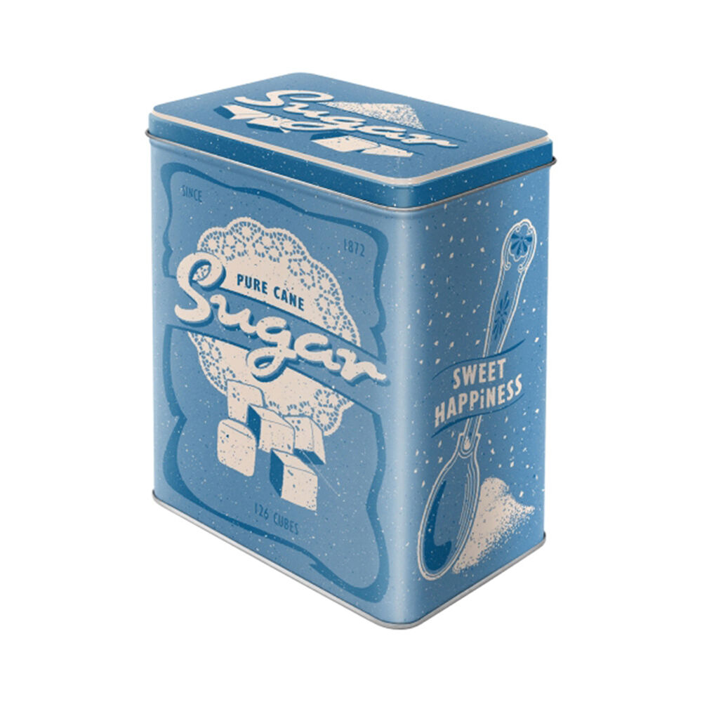 Nostalgic-Art Tin Metal Storage Box Food Container 14x20cm Large Sugar — image 2