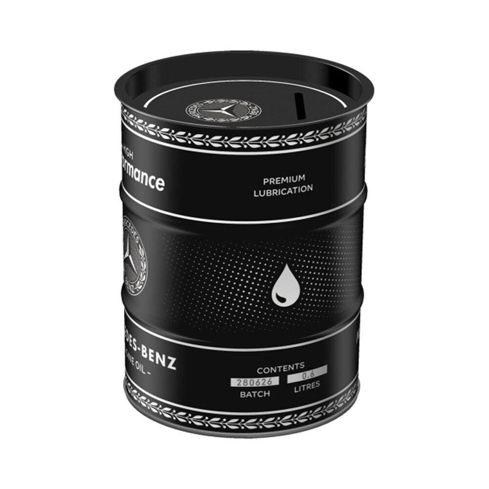 Nostalgic-Art Money Box Coin Bank Oil Barrel 9.3x11.5cm Mercedes Benz Engine Oil — image 2
