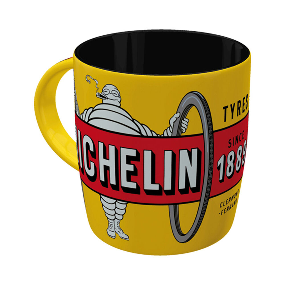 Nostalgic-Art Ceramic Coffee/Tea Mug Michelin Tyres Bibendum 9x9cm Yellow (2 Pack) — image 2