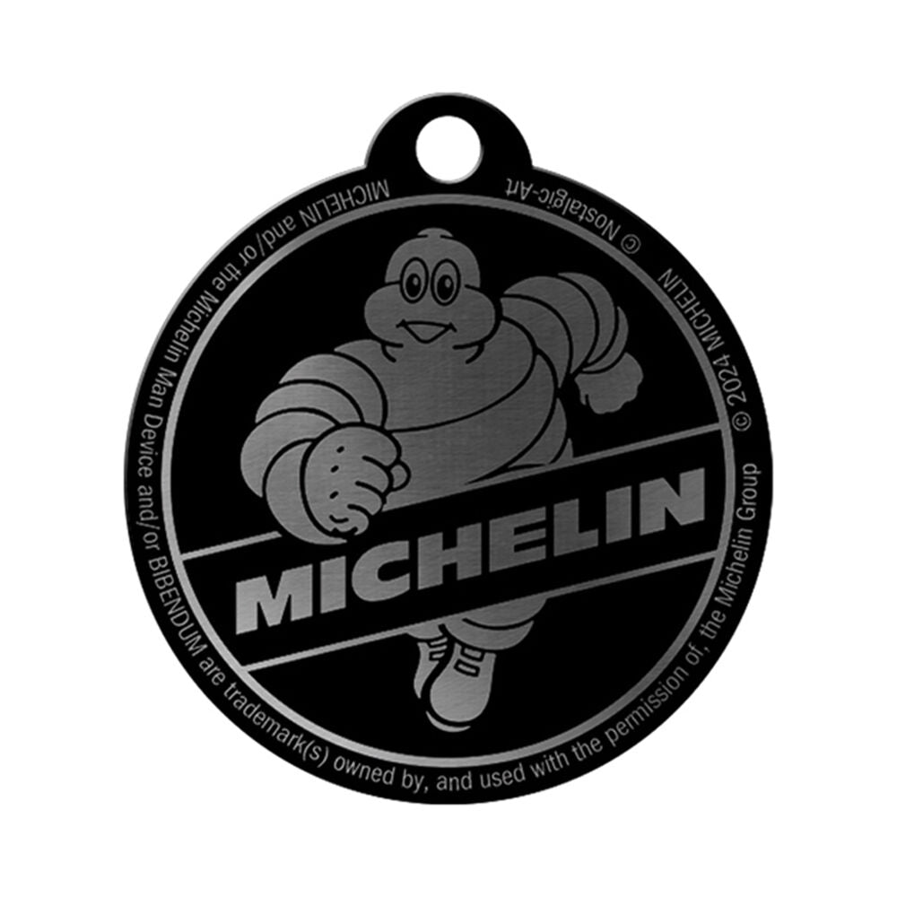 Nostalgic-Art Stainless Steel Keyring/Keychain Round 7.5x4cm Michelin Vintage — image 3