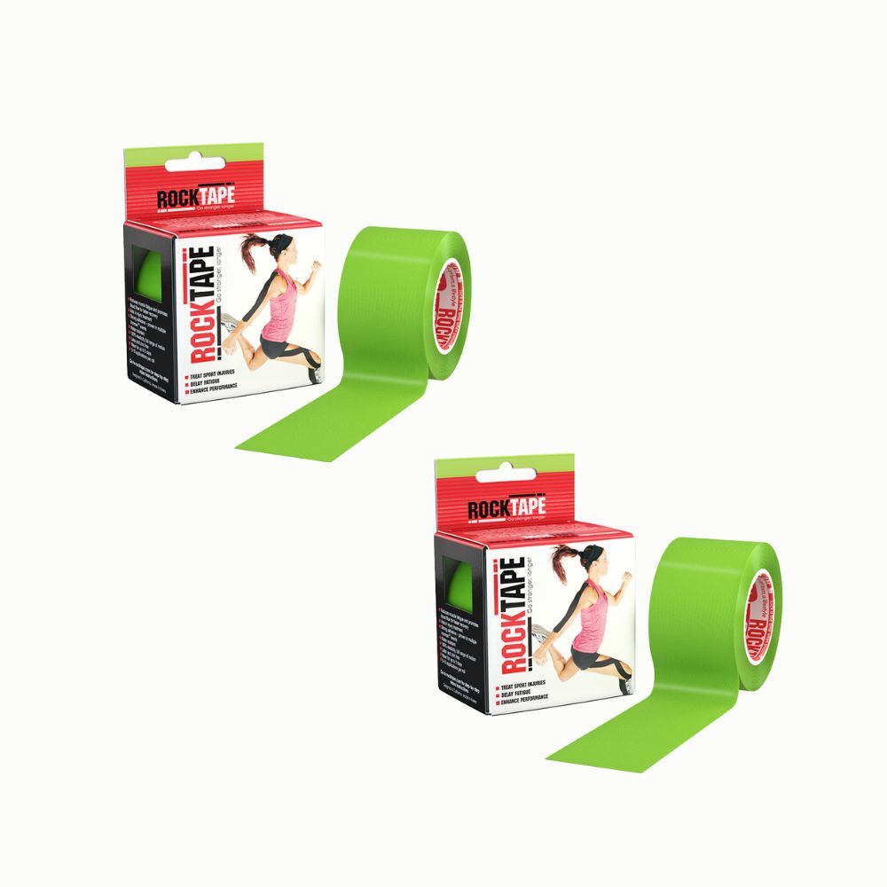 Rocktape Standard Adhesive Training Support Tape - Lime (2 Pack)