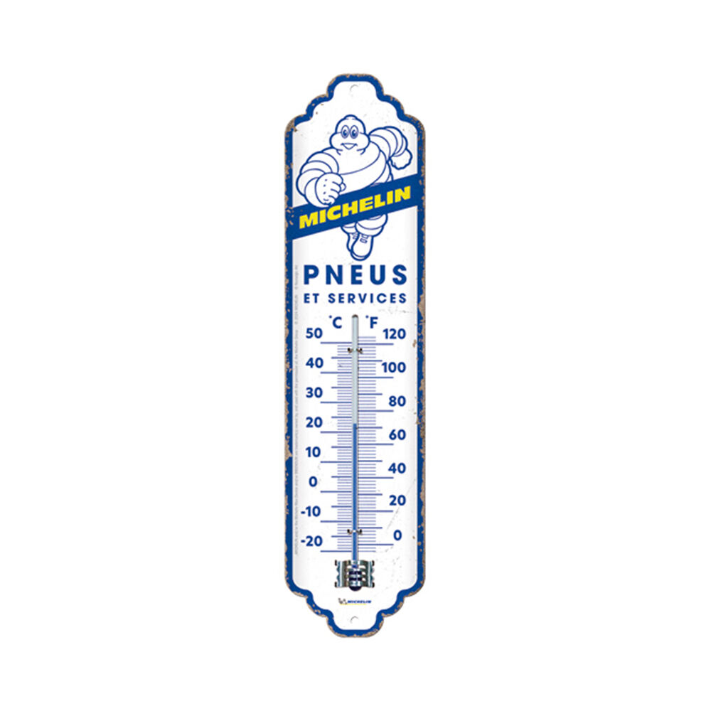 Nostalgic-Art Metal Thermometer Wall Decor Michelin Pneus & Services 28x6.5cm