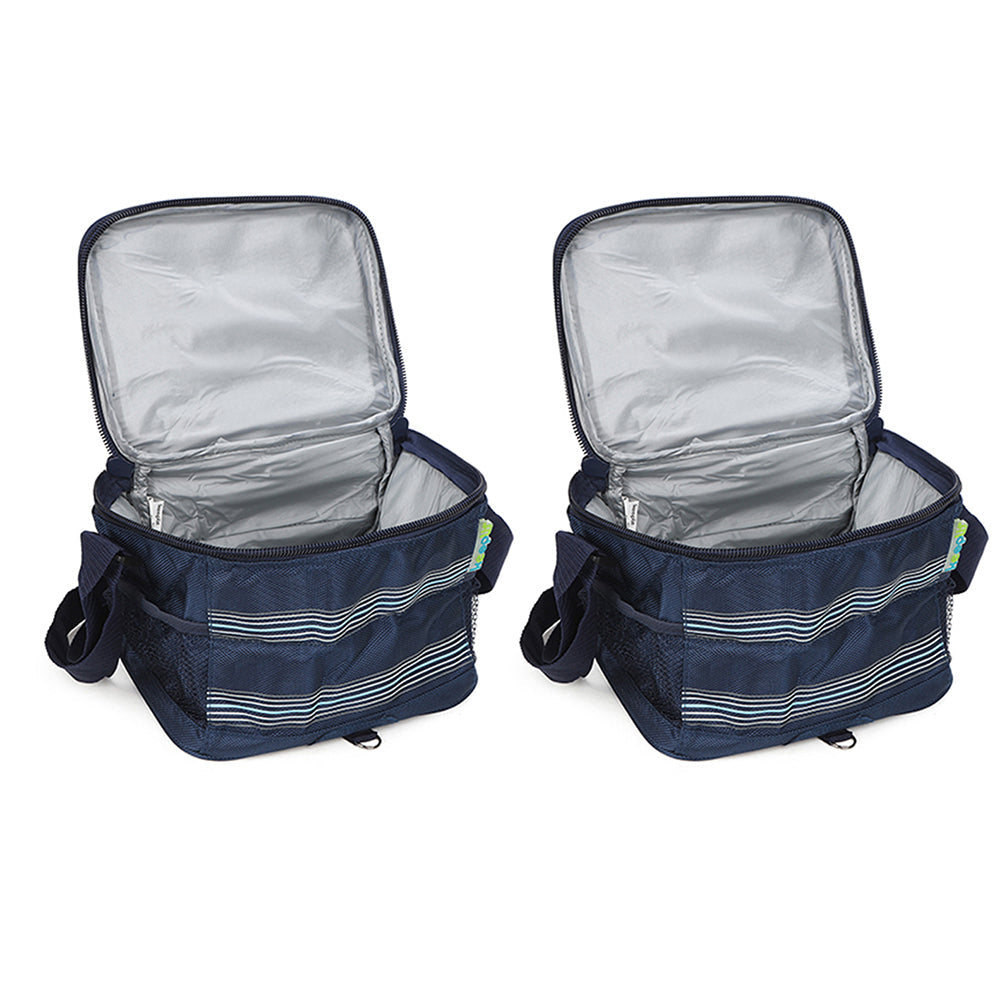 Keeplit Full Case Cooler Insulated Lunch Bag Food Storage School/Work Assort. (2 Pack)