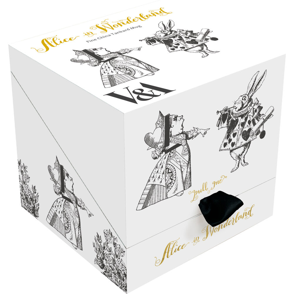 Mikasa x V & a White/Black Alice In Wonderland Tankyard Coffee Drinking Mug — image 3