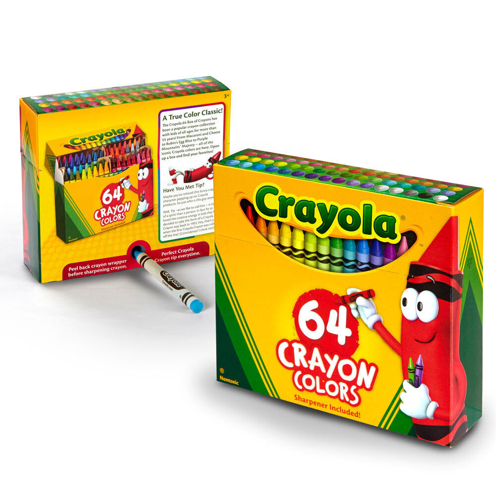 Crayola 64 Crayola Crayon Box w/ Sharpener Colouring Drawing Arts/Craft Children 3y+ (3 Pack) — image 3