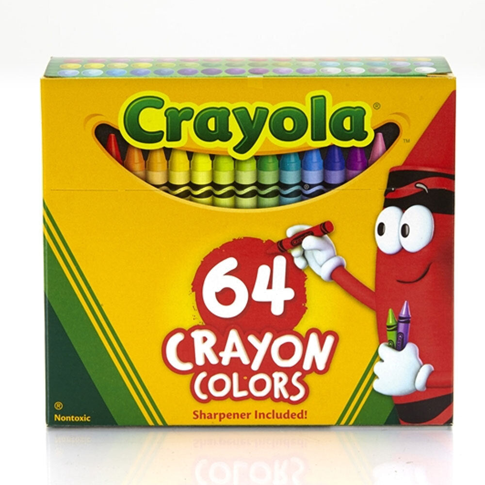 Crayola 64 Crayola Crayon Box w/ Sharpener Colouring Drawing Arts/Craft Children 3y+ (3 Pack) — image 4