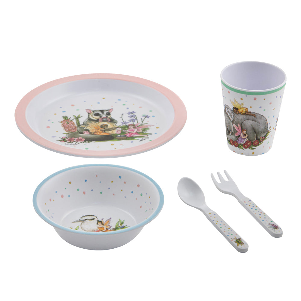 522070-5pc-ashdene-aussie-fairies-kids-dinner-cutlery-bowl-plate-cup-set