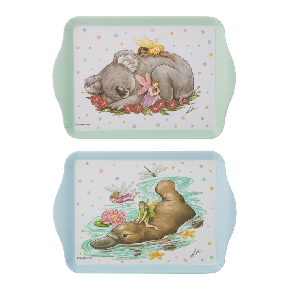 522071-2pc-ashdene-aussie-fairies-platypus-koala-serving-platter-scatter-tray