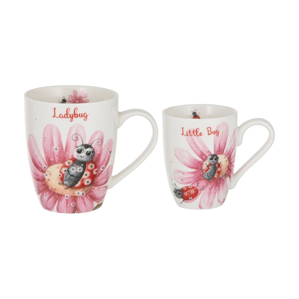 Ashdene 2pc Ashdene MiniMe Lady Beverage Bug/Little Bug Coffee Mug Gift Drinkware Set (2 Pack) — image 2
