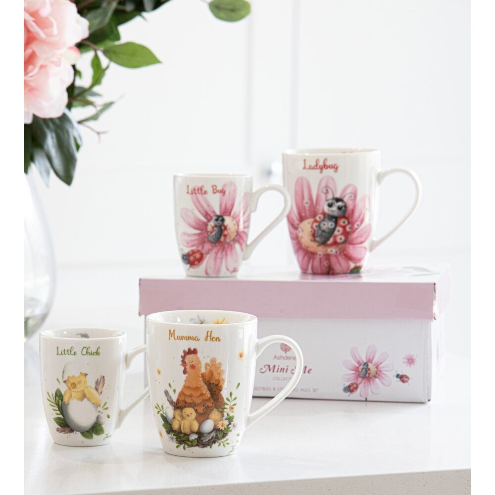 Ashdene 2pc Ashdene MiniMe Lady Beverage Bug/Little Bug Coffee Mug Gift Drinkware Set (2 Pack) — image 5